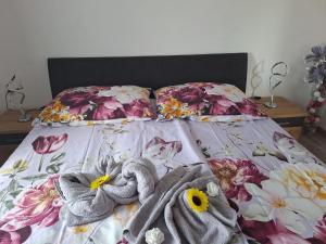 Postel nebo postele na pokoji v ubytování Ferienwohnung Sandra