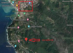 een kaart van de geschatte locatie van Will Worcester bij Infinito, Terre Marine in Levanto