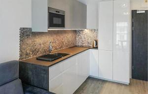 Dapur atau dapur kecil di Gorgeous Apartment In Dziwnów