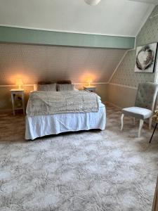 Giường trong phòng chung tại Villa Utsikten Eggen