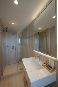 Koupelna v ubytování Hotel Teuta