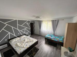 Postel nebo postele na pokoji v ubytování Casa Tomița