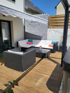 Balkón nebo terasa v ubytování LA BULLE D'AIR, au cœur de Fouesnant et à 5 minutes des plages