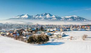 Luxus apartmán pod hradom v zime