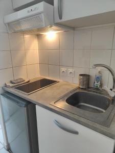 Kuchyň nebo kuchyňský kout v ubytování Studio Vanille - Vue Mer