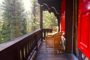 Balkón nebo terasa v ubytování Chalet Surselva