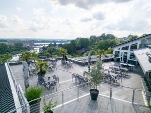 Ein Balkon oder eine Terrasse in der Unterkunft Hotel Zum Halbmond
