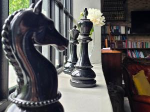 Knihovna v bed and breakfast