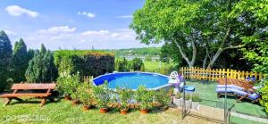 The swimming pool at or close to Kukucs Etyek Dézsafürdő Vendégház