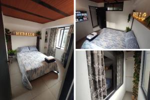 Rúm í herbergi á Apartamento en Itagüí