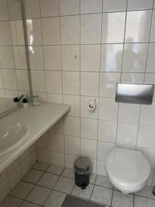 Koupelna v ubytování Bistro-zur-Quelle