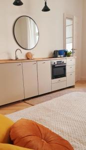 Kuchyň nebo kuchyňský kout v ubytování TENNiS Sopot