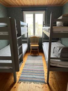Postel nebo postele na pokoji v ubytování Stuga på Möja-en skärgårdspärla i Kyrkviken