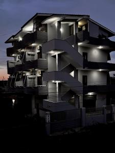 Bygningen som feriehuset ligger i