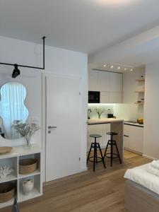 Η κουζίνα ή μικρή κουζίνα στο TINEL studio apartment