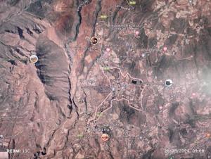 a map of a mountain with many places on it at Apartamento in Arona