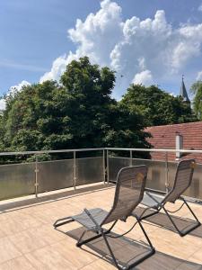 Balkón nebo terasa v ubytování Ferienwohnung Wilhelmshaven