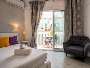 Posteľ alebo postele v izbe v ubytovaní Pura Vida Apartment by Hello Homes Sitges