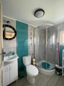 Koupelna v ubytování Domki Zuzanna + 74 fotografií