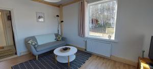 Posezení v ubytování House with lake view swedish lapland