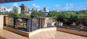 Balkoni atau teres di Apartamento Cobertura com vista panorâmica