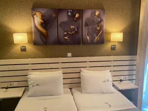 Letto o letti in una camera di Lazy Lizard