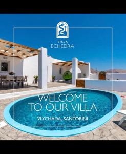 a welcome to our villa welcome to our villa at Villa Echedra in Vlychada