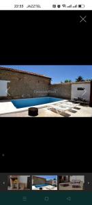 a collage of two pictures of a swimming pool at San Antonio cuatro vientos in Pétrola +18 photos