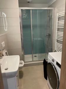 A bathroom at ERKEL 18 APARTMAN