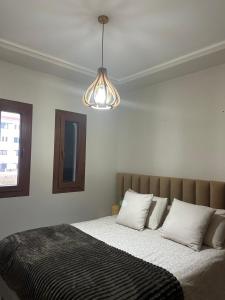 Postel nebo postele na pokoji v ubytování Superbe appartement neuf en résidence avec piscine