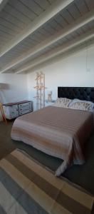 a bedroom with a large bed in a room at Schönes Loft in Villa General Belgrano +24 photos