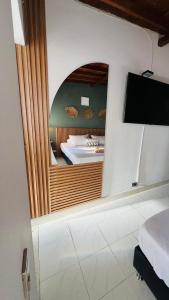 REST APARTMENT IN THE POBLADO的一间浴室