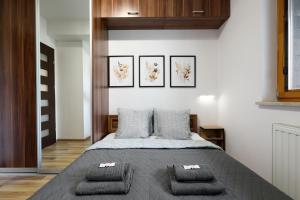 Posteľ alebo postele v izbe v ubytovaní Luxury Apartment Zablocie WiFi Air Conditioning