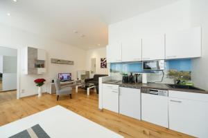 Kuchyňa alebo kuchynka v ubytovaní Apartments in Vienna near Schönbrunn & Westbahnhof - Keyless Check-In