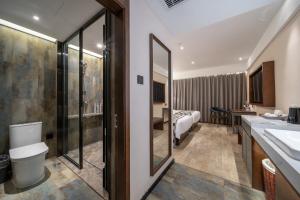 Koupelna v ubytování Mehood Theater Hotel, Jinan Quancheng Plaza Baotu Spring