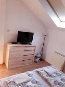 Televízia a/alebo spoločenská miestnosť v ubytovaní 4Season Apartman