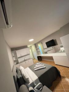 Kuchyň nebo kuchyňský kout v ubytování Apartament Raci