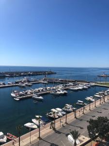 a group of boats docked in a harbor at Vista Villajoyosa in Villajoyosa