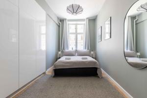 Кровать или кровати в номере Stylish Flat at Best Location in CPH by The Canals