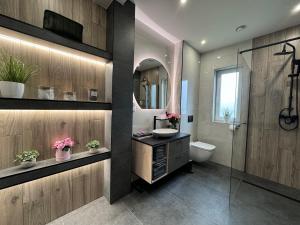 Koupelna v ubytování Apartament z Jacuzzi