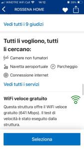 a screenshot of a cell phone with a text box at ROSSENA HOME tranquillo appartamento, con giardino, vicino al centro ed all'Ospedale Santa Maria Nuova SMN in Reggio Emilia