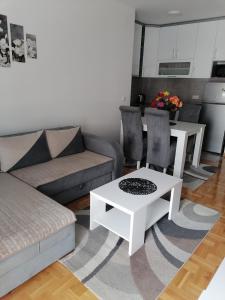 Posezení v ubytování Apartman Zapadni Kej Pirot