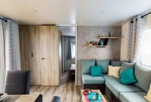 Posezení v ubytování MH 6-8p - tt équipé - WIFI inclus - camping 4e bord de lac