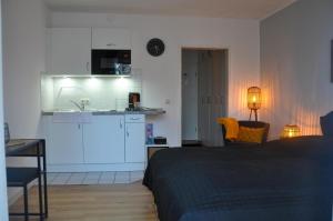 Η κουζίνα ή μικρή κουζίνα στο Strandhotel 1