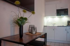 Η κουζίνα ή μικρή κουζίνα στο Strandhotel 1 +11 φωτογραφίες