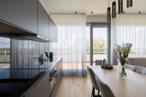 Kuchyň nebo kuchyňský kout v ubytování Esplanaadi Apartment with roof terrace