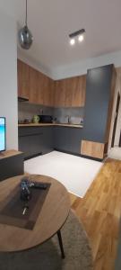 Kuchyň nebo kuchyňský kout v ubytování OpenView Apartment