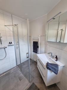 Koupelna v ubytování Appartement Sternenblick