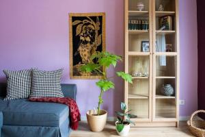 Χώρος καθιστικού στο farbenfrohe Ferienwohnung