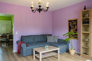 Χώρος καθιστικού στο farbenfrohe Ferienwohnung